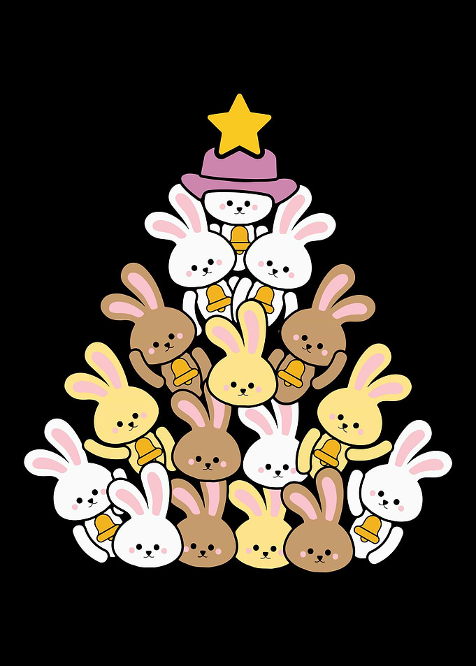 Easter tree rabbit