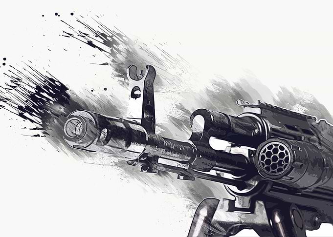machine gun military