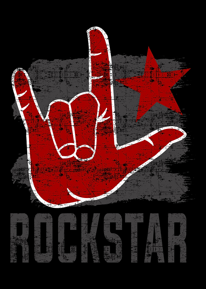 Rockstar Rock N Roll Hand