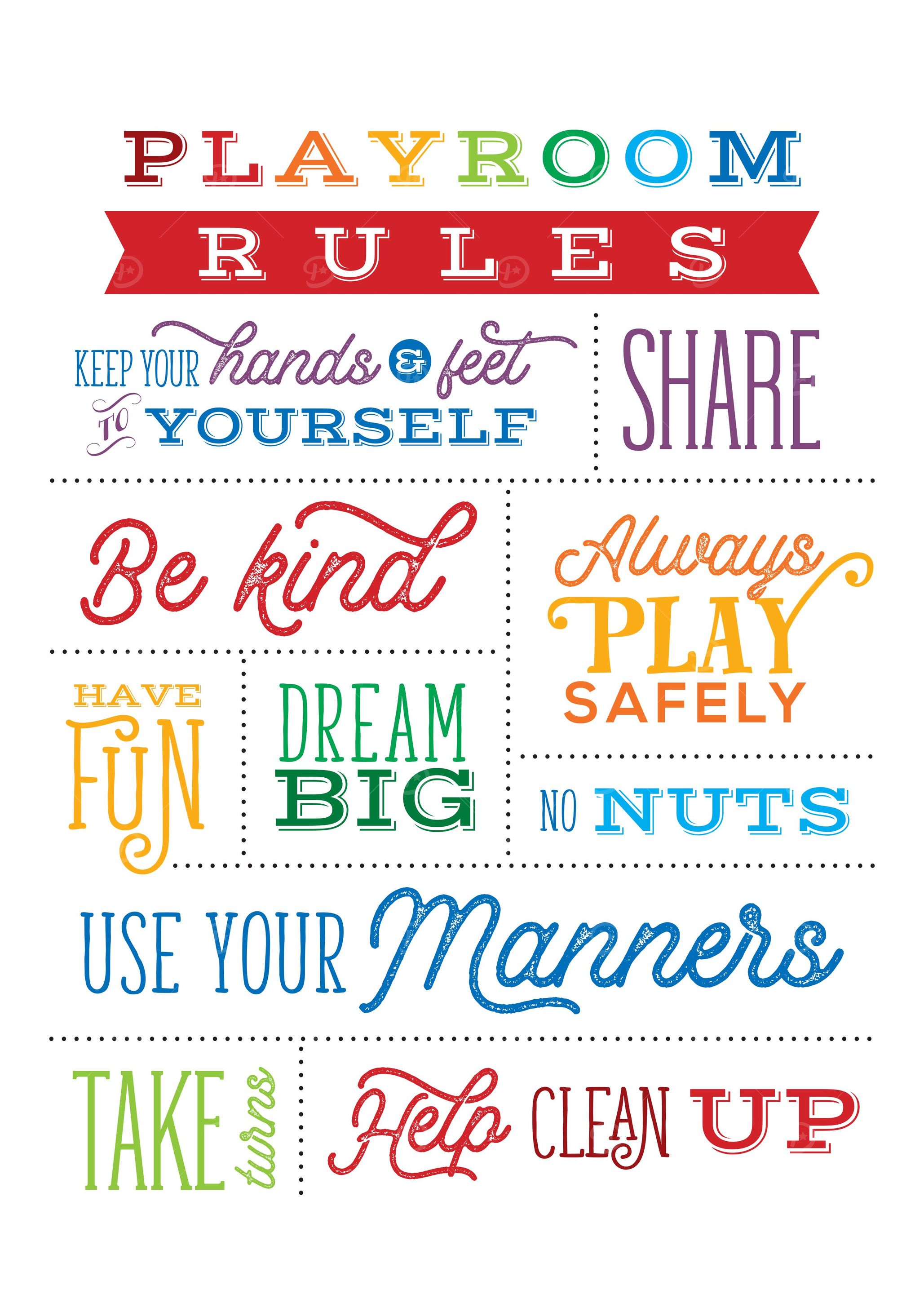 Playroom Rules
