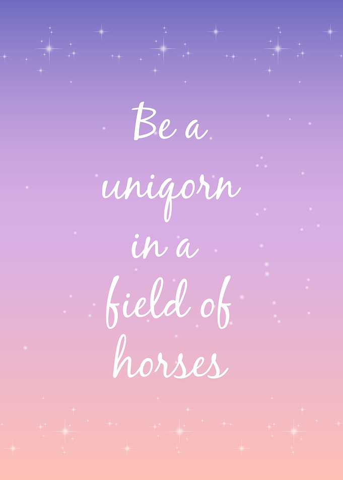 Uniqorn Horses Pink Quotes