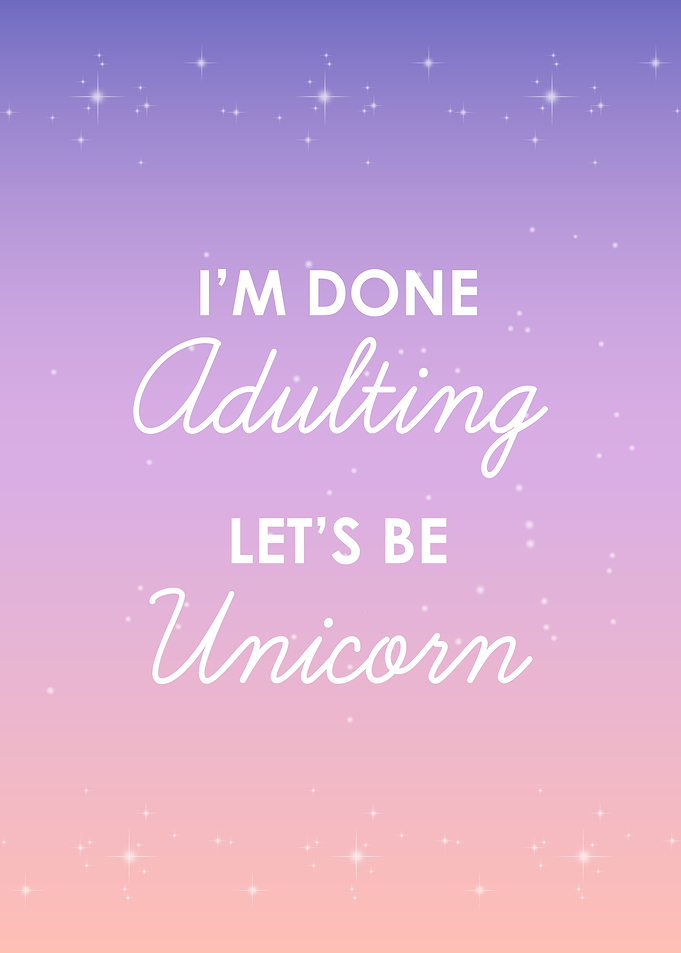 Adult Uniqorn Purple Quote