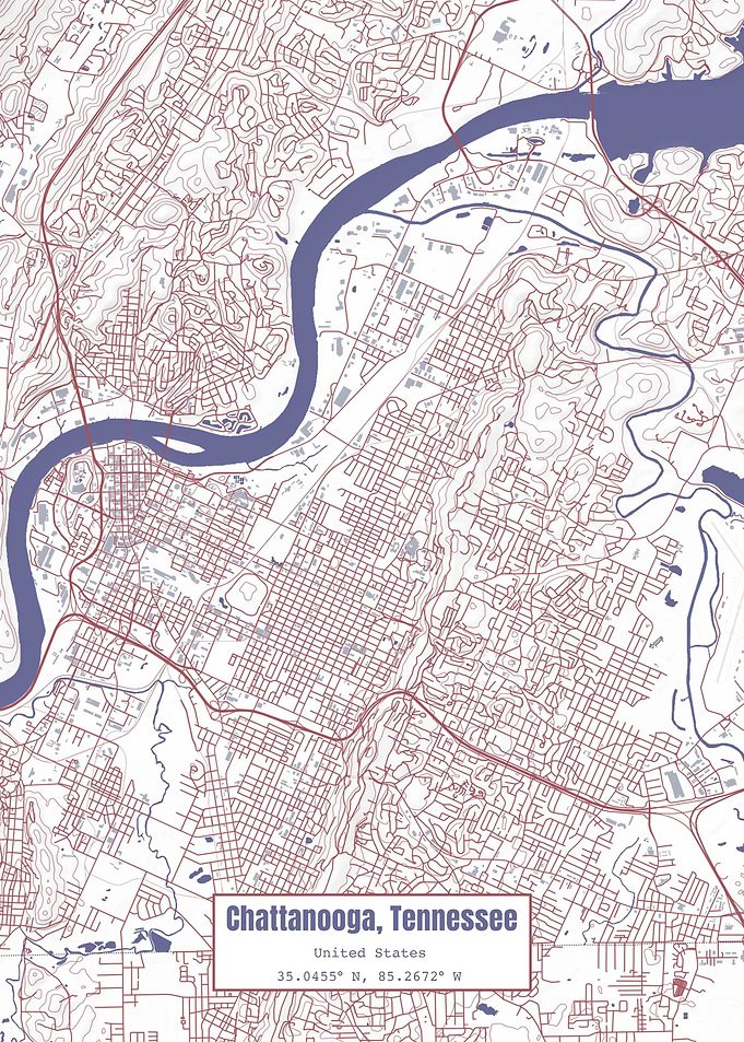 Chattanooga TN USA Flag