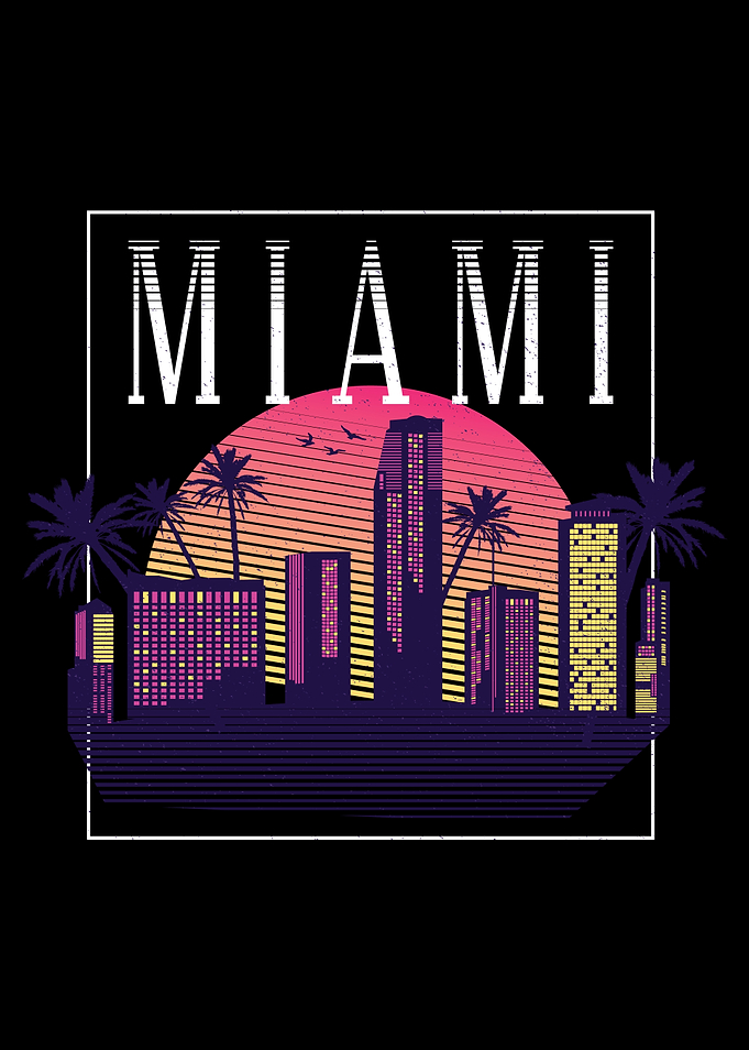 Miami Retro Skyline