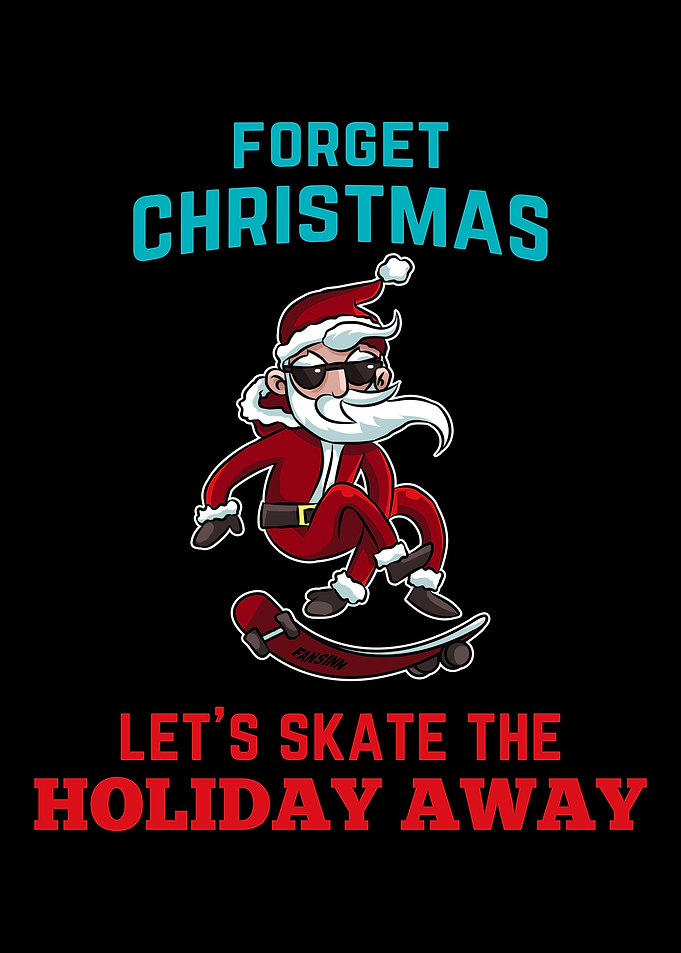 Skateboard Santa Claus Chr