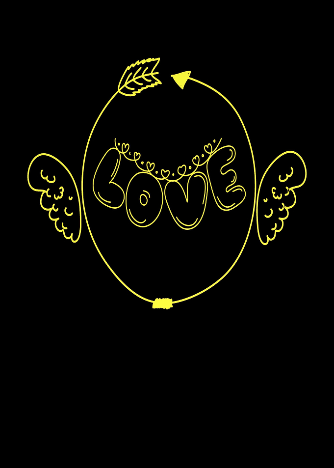 Love love heart wing