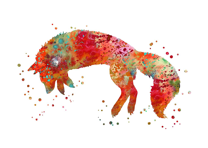 Jumping fox
