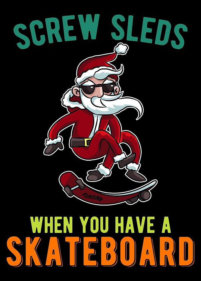 Skateboard Santa Claus Chr
