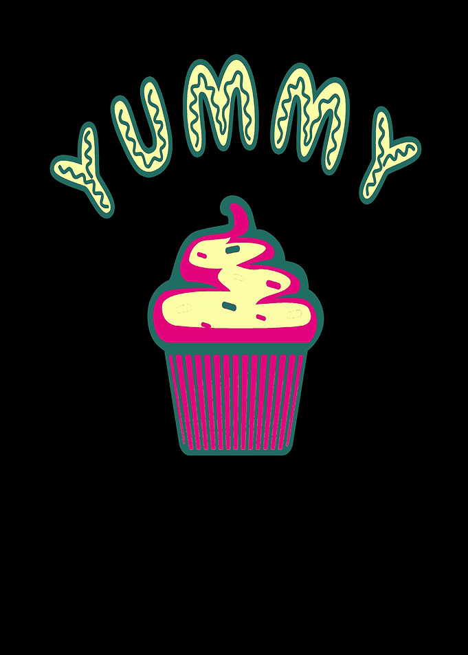 Sweet cupcake in