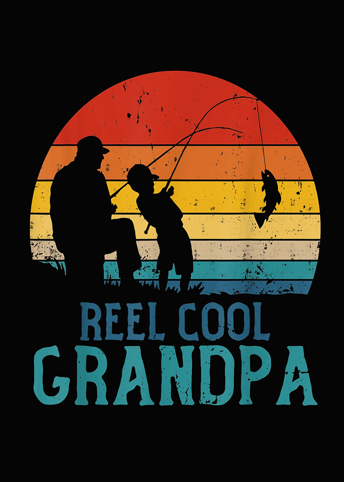 Reel Cool Grandpa Fishing