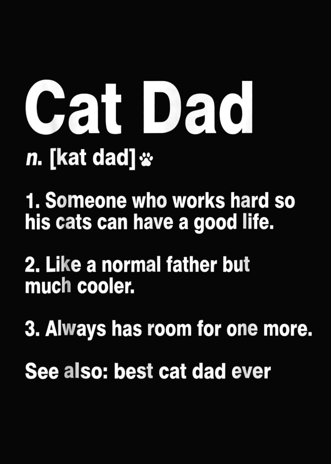 Cat Dad Definition Funny