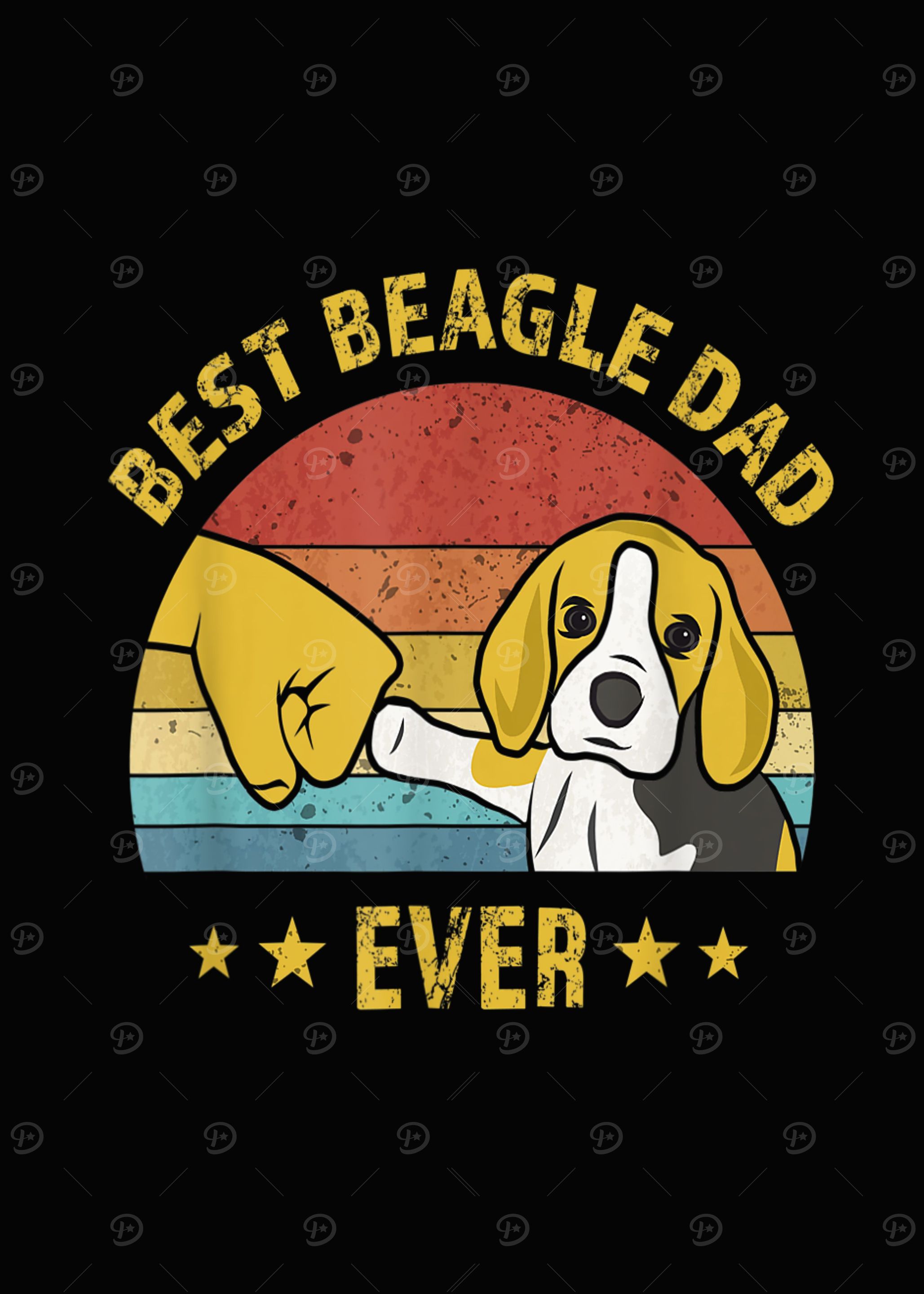 Mens Cute Best Beagle Dad
