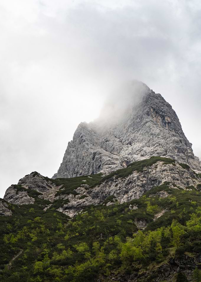 Alpe mountain peak fog