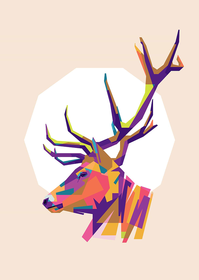 Deer pop art