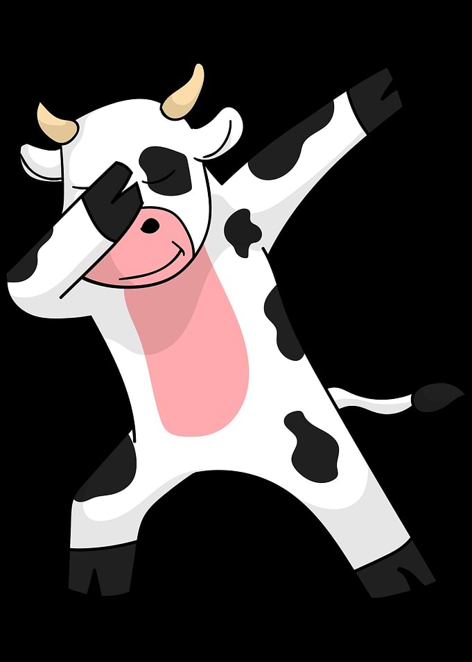 Dabbing dance cow