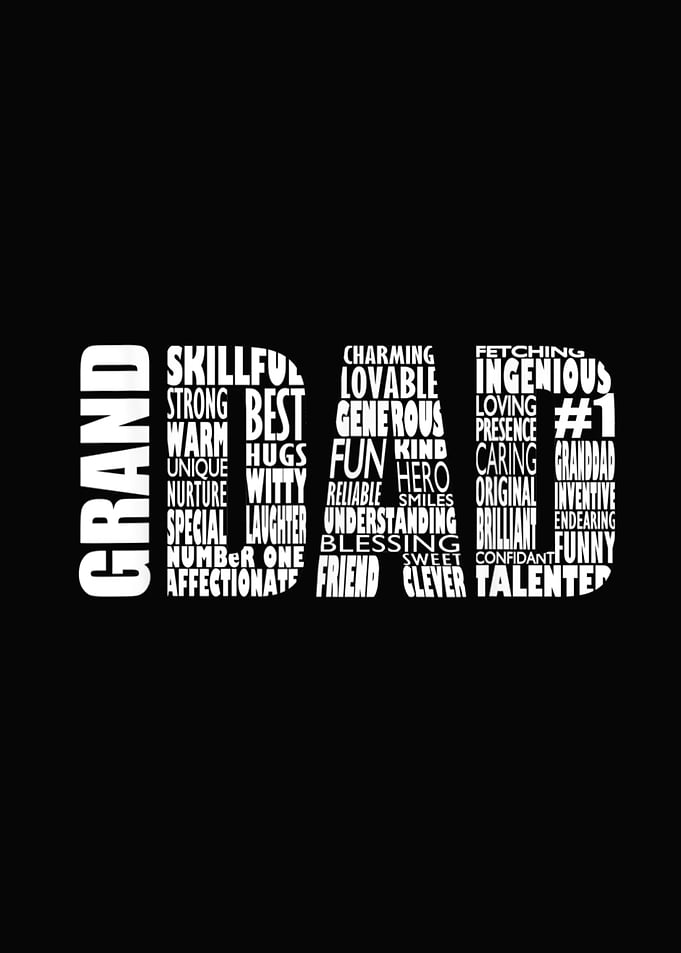 Mens Granddad Grandpa Word