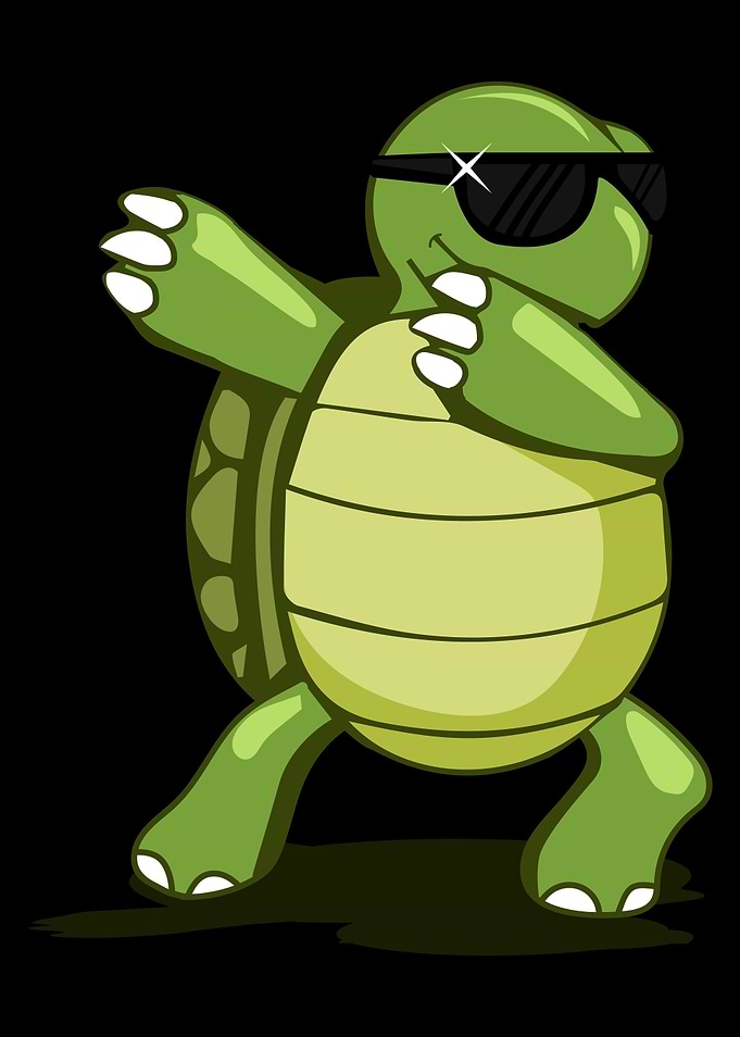 Dabbing dance turtle