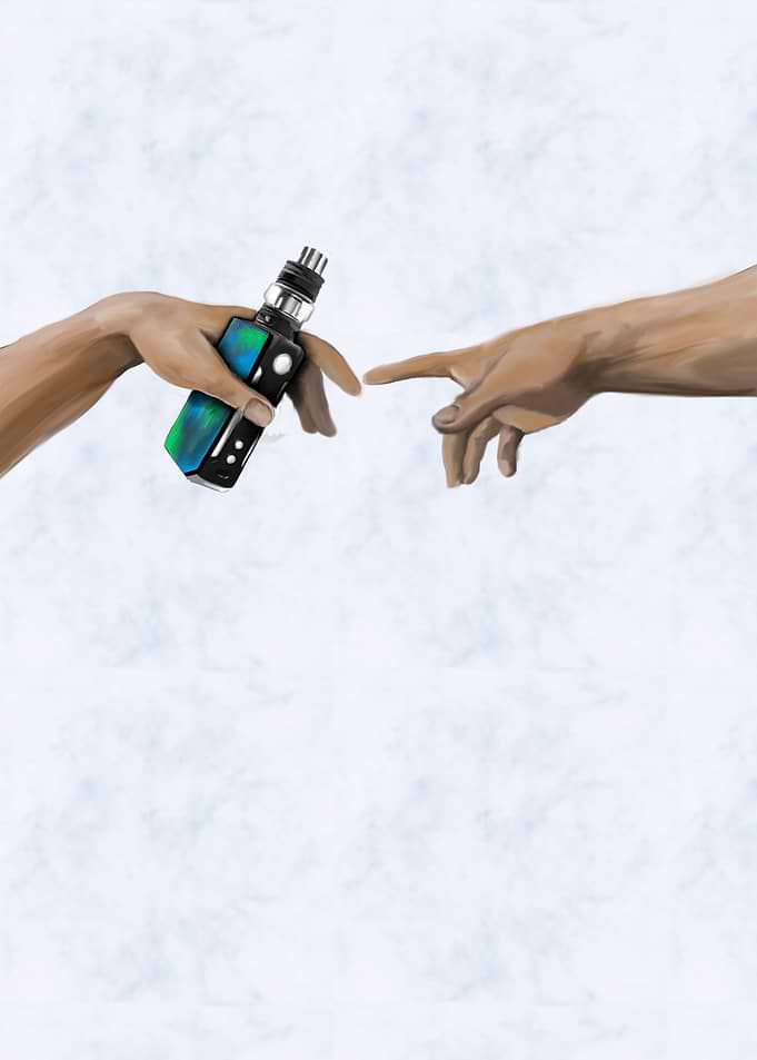 Vape Smoking Touching Hand