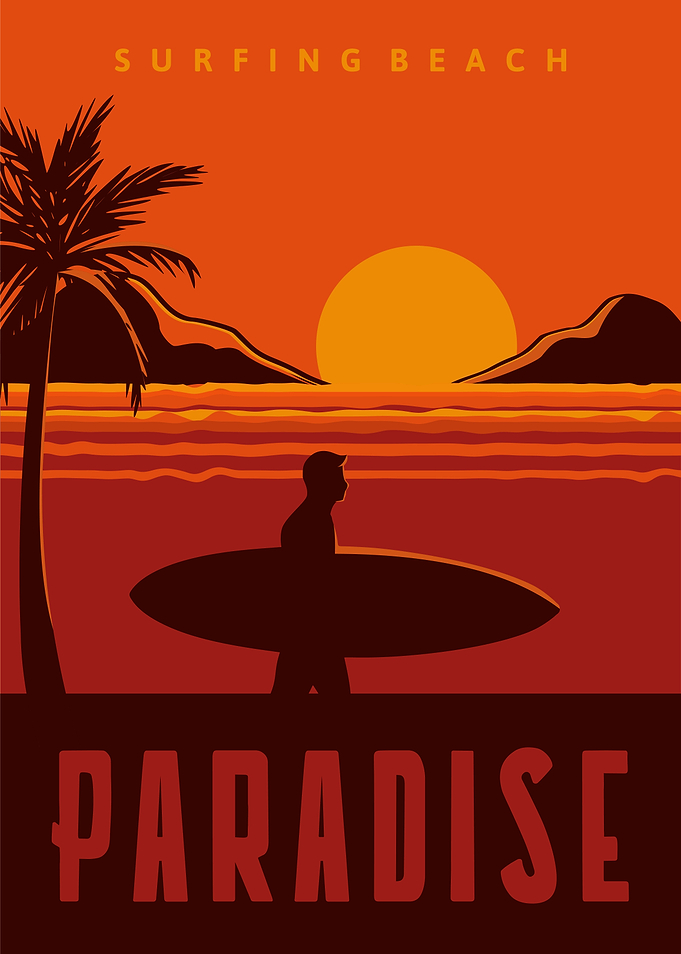 Surfing Beach Paradise