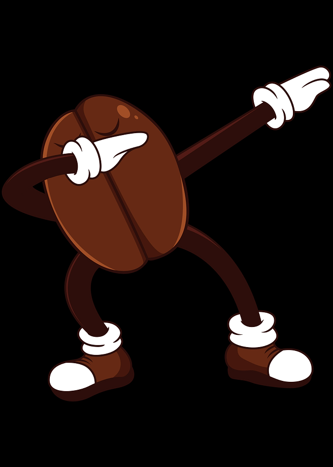 Dabbing dance coffee bean