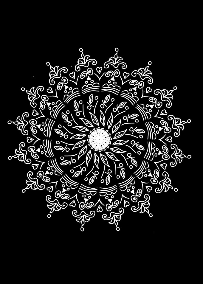 white mandala art