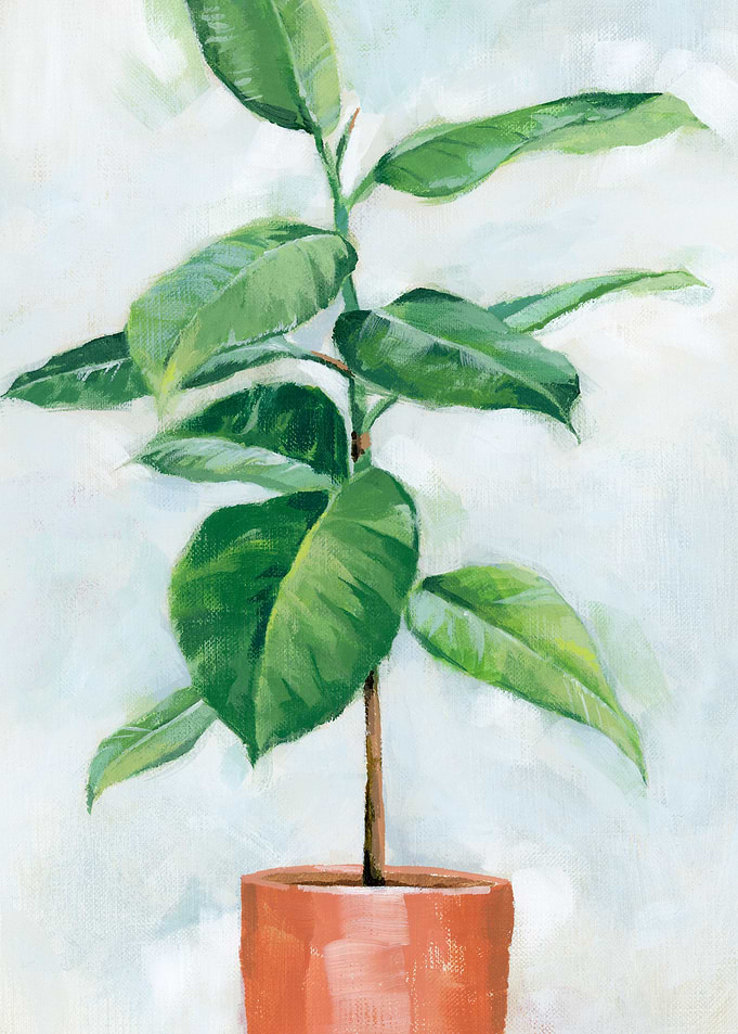 Rubber Tree Painting