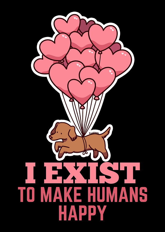 Dog love heart balloon gif