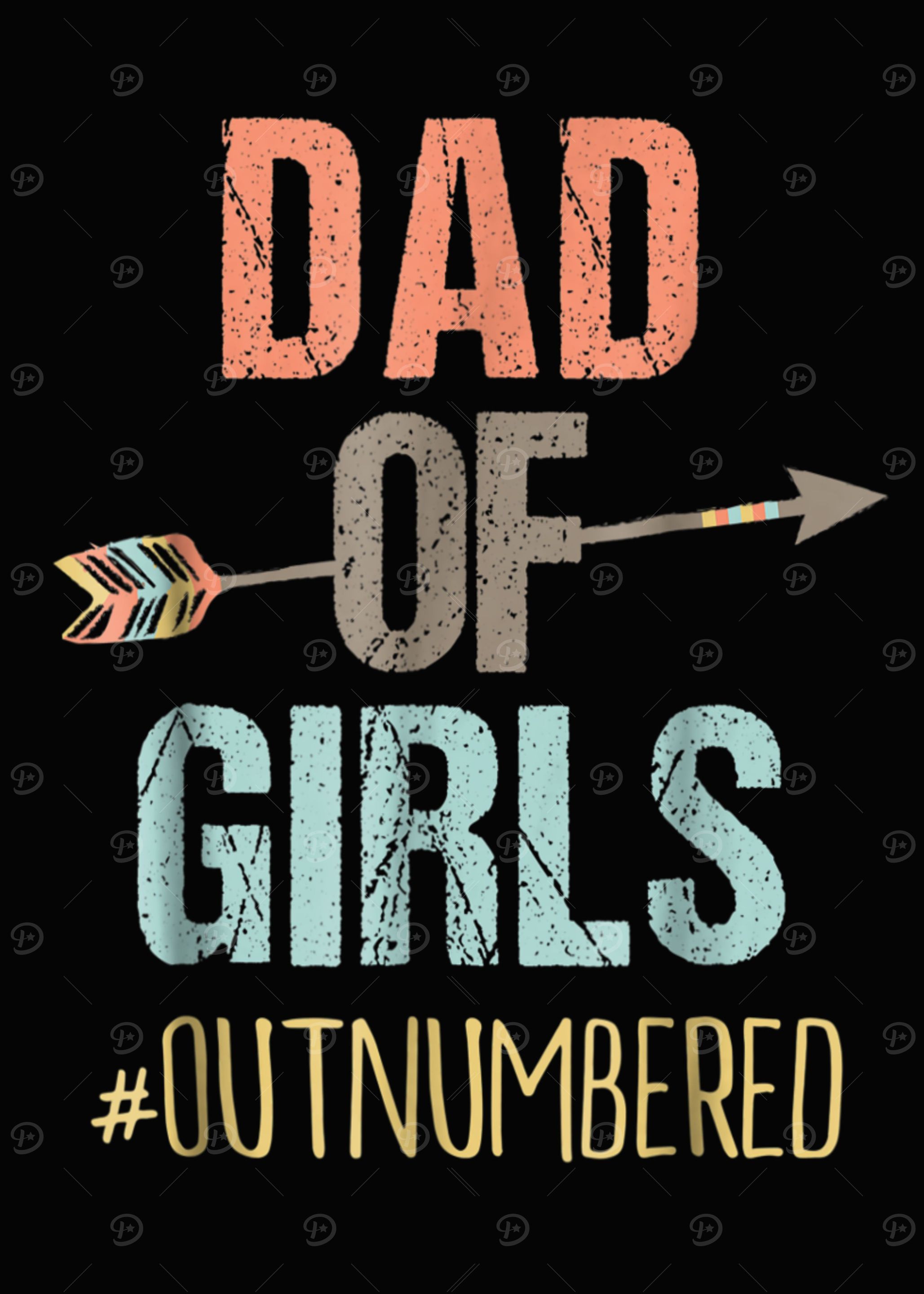 Mens Dad Of Girls Outnumb