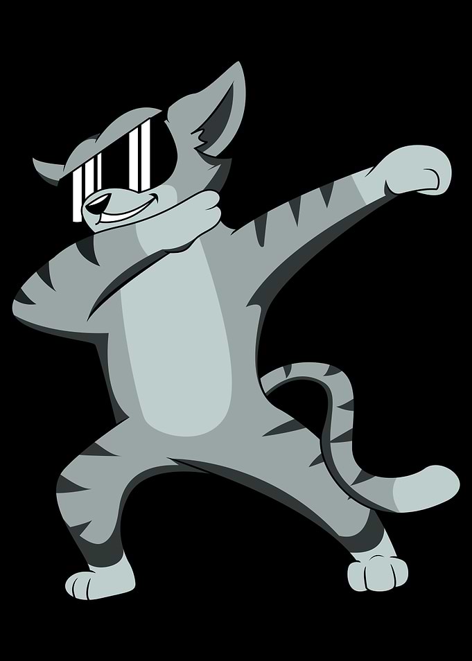 Dabbing dance cat