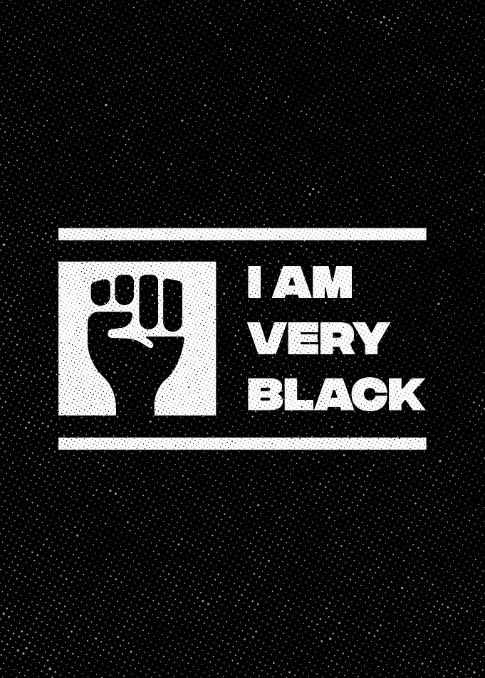 I Am Very Black Retro