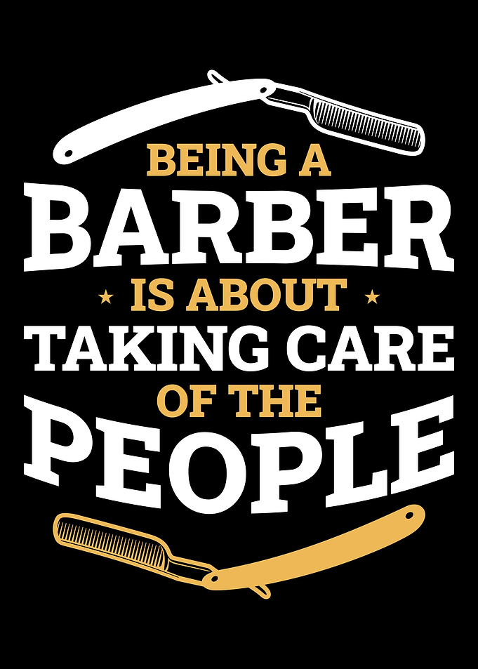Barber Taking Care Of Peop