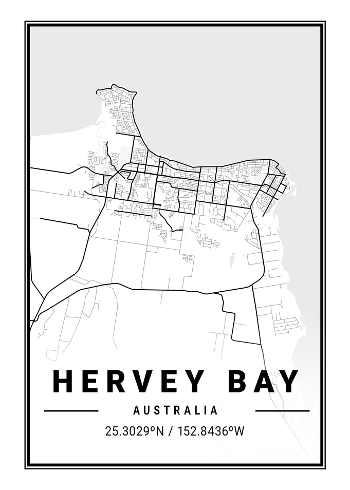 Hervey Bay Light City Map
