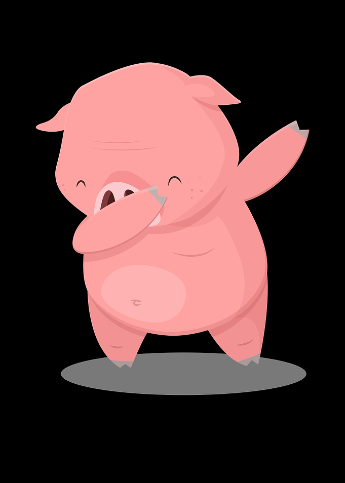Dabbing dance pig