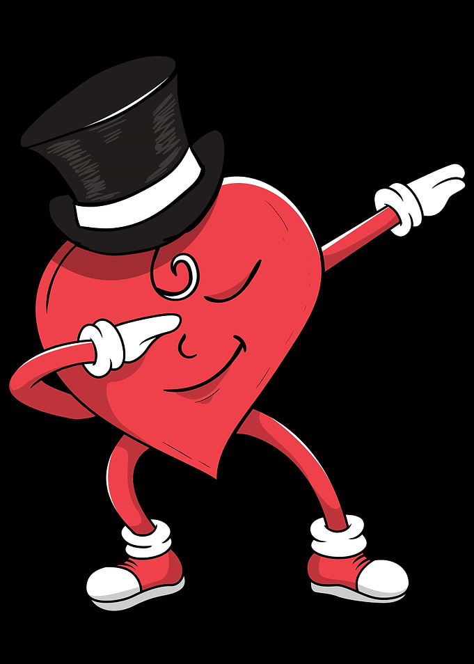 Dabbing dance heart