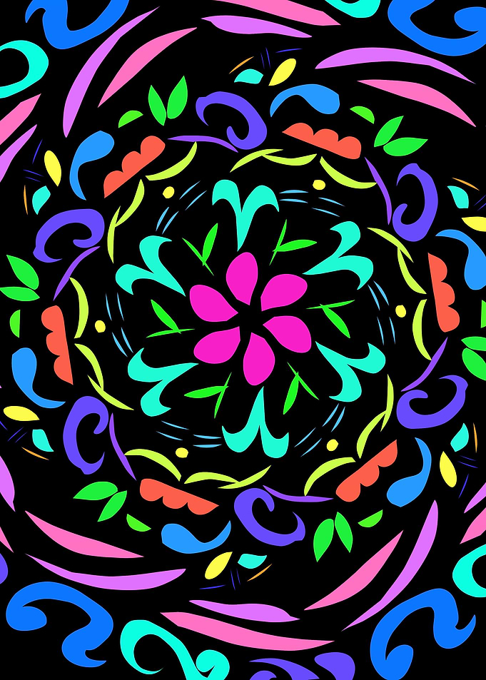 mandala flowers pattern