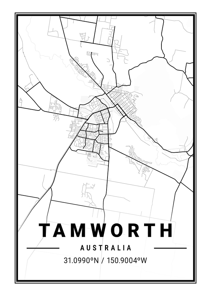 Tamworth Light City Map