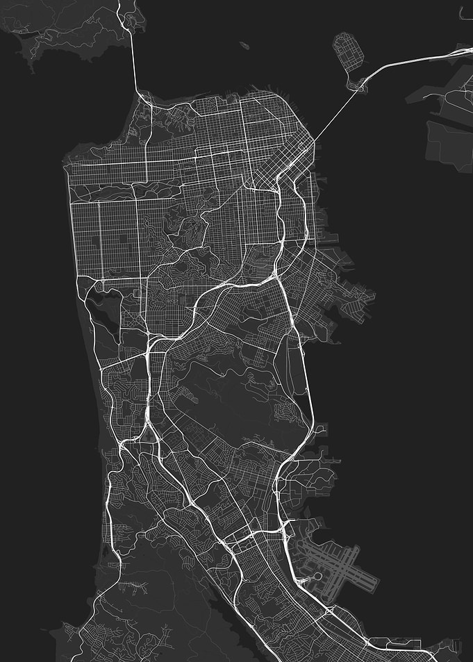 San Francisco USA Map