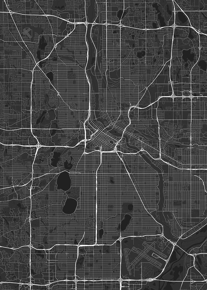 Minneapolis USA Map