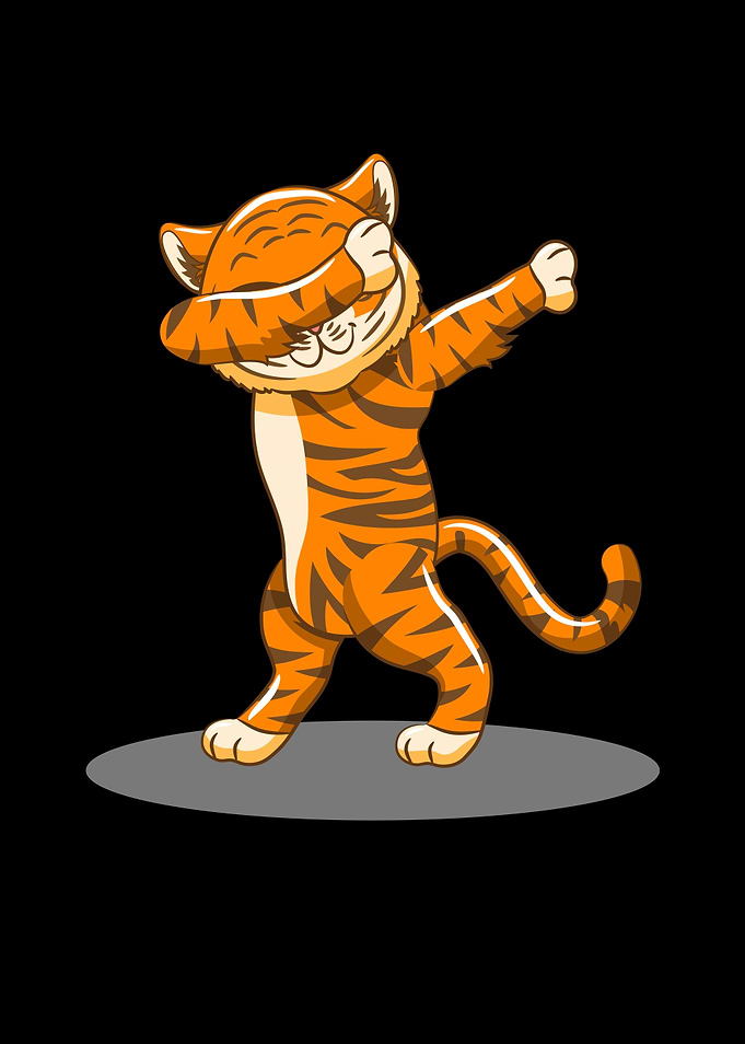 Dabbing dance tiger