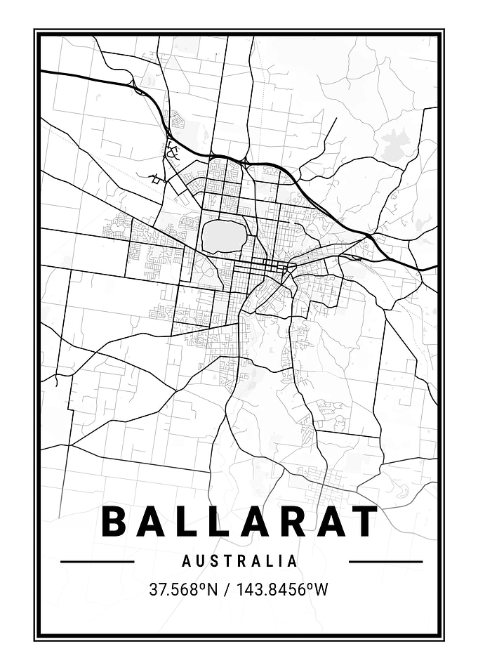 Ballarat Light City Map