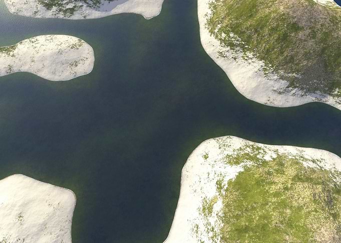 3D Aerial Aerophoto Beach