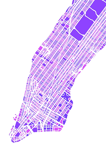 New York City Purple Map