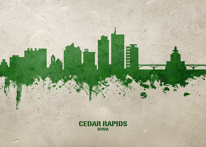 Cedar Rapids Skyline Iowa