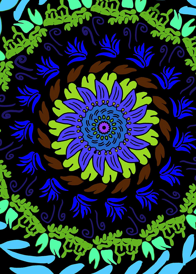 Colorful Mandala Flowers