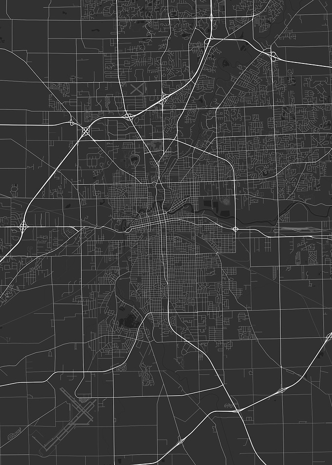 Fort Wayne USA Map