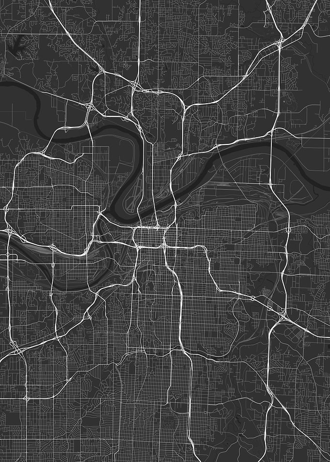 Kansas City USA Map