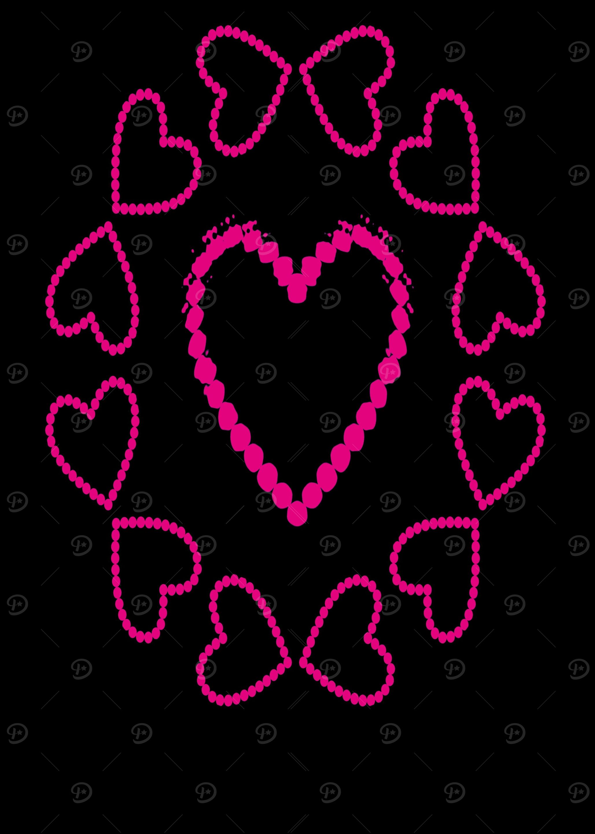 Beautiful heart circle