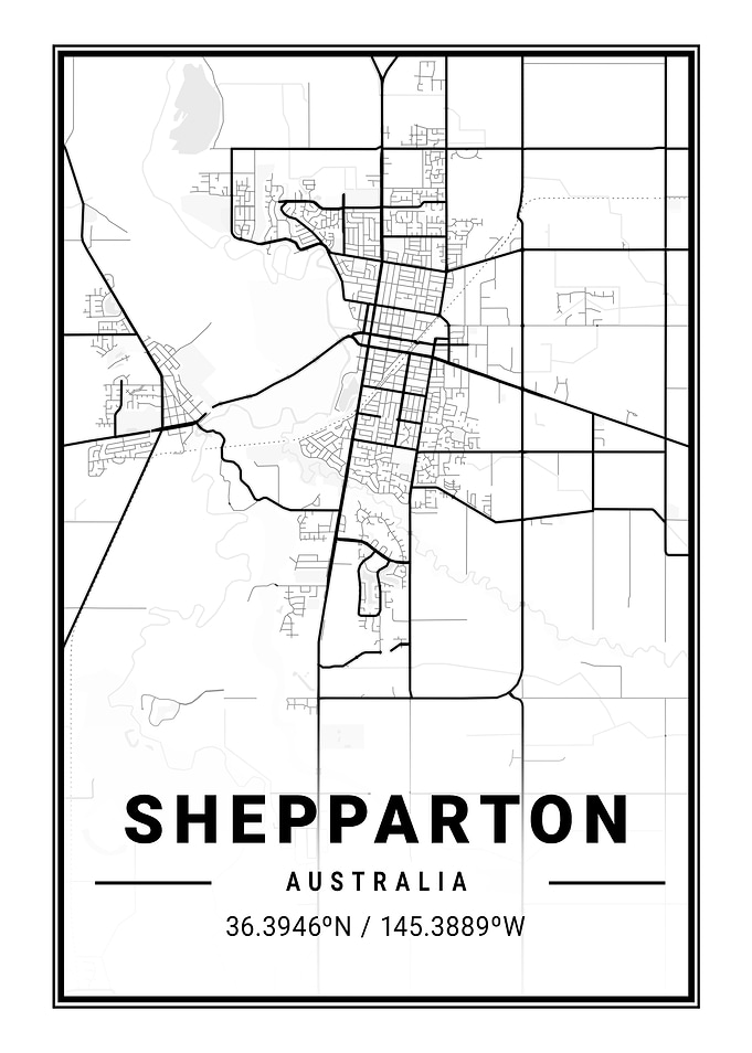 Shepparton Light City Map