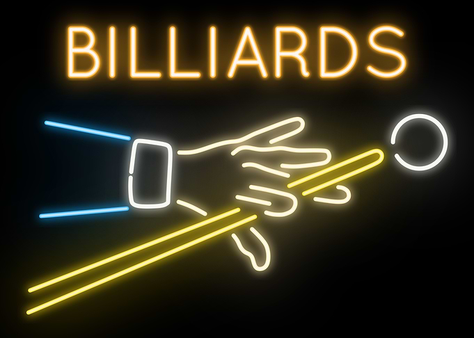 Billiards Neon Sign