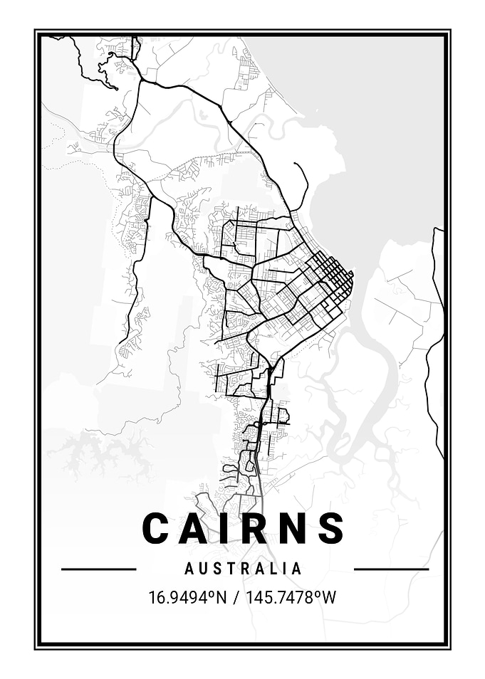 Cairns Light City Map